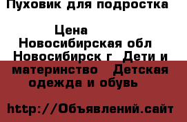 Пуховик для подростка › Цена ­ 800 - Новосибирская обл., Новосибирск г. Дети и материнство » Детская одежда и обувь   